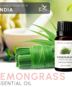 Brooklyn Botany Lemongrass Essential Oil – 100% Pure and Natural Therapeutic Grade Essential Oil - Lemongrass Oil for Aromatherapy and Diffuser – 0.33 Fl Oz 0.33 Fl Oz (Pack of 1) 23 71XVx5WWBIL