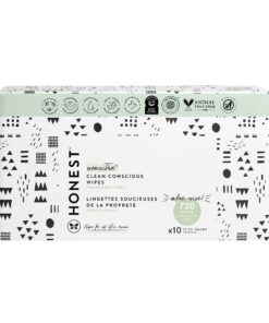 The Honest Company Clean Conscious Wipes | 99% Water, Compostable, Plant-Based, Baby Wipes | Hypoallergenic, EWG Verified | Pattern Play, 720 Count 72 Count (Pack of 10) 35 71XWJuFFgXL