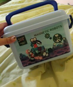 Gifts2U Magnetic Robots, 35PCS Magnetic Blocks Set for Kids with Storage Box, Stacking Robots Toy STEM Educational Playset for Boys and Girls Ages 3-6 Style A 30 71XWaB99LgL