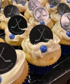 Hockey Puck Ring Cake Cupcake Topper (24-Pack) 11 71XXa3LIEGL