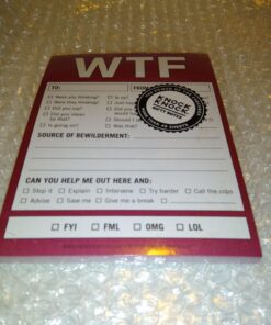 Knock Knock WTF Notes Nifty Note Checklist Memo Pad, 50 Sheets 25 71XYX53RX3L