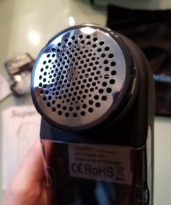 SUPER LINT Best Rated Electric Sweater Shaver Best Fuzz Pill Bobble Remover for Fabric Fleece Curtains Clothes, Black & Silver Batteries or A/C adapter 50 71XZT32ItRL