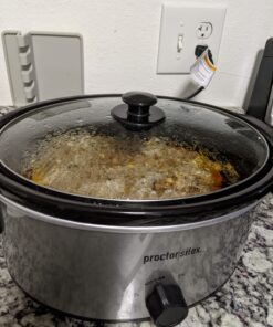 Proctor Silex Double Dish Slow Cooker with 6qt Crock and Dual 2.5qt Nonstick Insert to Cook Two Meals at Once, Dishwasher Safe Pot & Lid, Silver (33563) 44 71XZU0Ys2oL