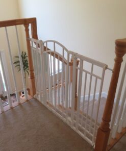 Summer Infant Multi-Use Decorative Extra Tall Safety Pet and Baby Gate,28.5'-48' Wide, 36' Tall,Pressure or Hardware Mounted, Install on Wall or Banister in Doorway or Stairway,Auto Close Door -Beige 36" Tall, 28.5 - 48.0" Wide Beige 80 71XZYCGfztL