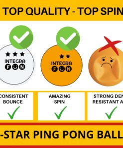 Ping Pong Paddle Set - 4 Wood Ping Pong Paddles - Ergonomic Grip - 8 Tournament Table Tennis Balls - Paddle Case - Professional/Casual Play - Portable Table Tennis Set .- Family Table Games 14 71XZb o7XOL
