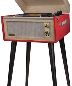 Crosley CR6233D-RE Dansette Bermuda Portable Vinyl Record Player Turntable with Aux-In and Bluetooth, Red 19 71XaXlVIz5L
