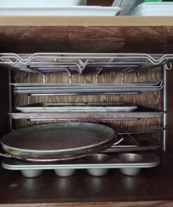 Rev-A-Shelf U-Shaped Wire Tray Divider Bakeware Cookie Sheet Organizer for Wall or Base Kitchen Cabinets for Face Opening of 3.25" Chrome, 596-10CR-52 1 Pack 40 71Xc9gV8TWL