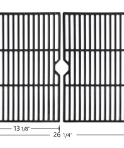 Alternative view of Hongso 18 1/4 Inch Porcelain Coated Cast Iron Grill Grate Cooking Grid Replacement for Charbroil 463268008, 80005665, CG-65P-CI, Thermos, Uniflame, Master Forge Gas Grill, g515-00b5-w1, PCF652