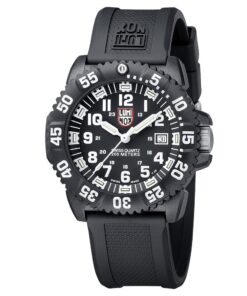 Luminox - Original Navy Seal- Mens Watch - Military Dive Watch - Date Function - 200m Water Resistant - Mens Watches - Made in Switzerland 44mm Black|White - XS.3051.F 18 71XdAHgTeBL