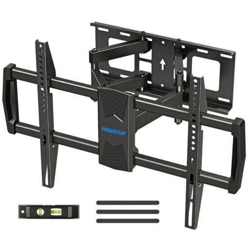 MOUNTUP UL Listed Full Motion TV Wall Mount for Most 42-82 inch TVs with Articulating Swivel and Tilt, TV Mount Max VESA 600x400mm, Holds up to 100lbs Fits 16" Stud MU0028