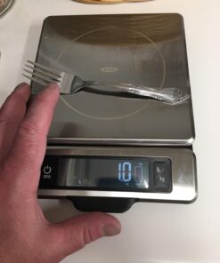 OXO Good Grips 11 Pound Food Scale with Pull-Out Display, Stainless Steel 1 74 71XdpGtptsL