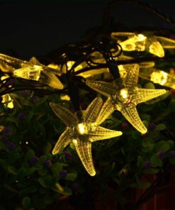 Original Starfish Solar String Lights, 20ft 30 LED Fairy Halloween Christmas Lights Decorative Lighting for Indoor/Outdoor, Garden, Home, Patio, Lawn, Party and Holiday Decorations(Warm White) 7 71XdwuNgCdL