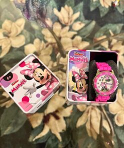 Accutime Kids Disney Mickey Mouse Minnie Mouse Analog Quartz Time Teacher Wrist Watch for Toddlers, Boys & Girls to Learn How to Tell Time Minnie Pink 29 71Xf4aacZzL