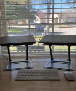 LORYERGO Adjustable Laptop Stand, Portable Riser for 17.3inch Laptops, Adjustment for Desk, Holds Up to 17.6lbs Notebook - Sliver 33 71XgCTXd7L