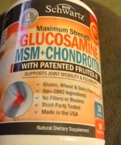 Glucosamine Chondroitin MSM 2110mg - Joint Support Supplement with Turmeric Curcumin for Hands Back Knee & Joint Health for Men & Women - Gluten-Free Non-GMO Supplement - Made in USA - 90 Capsules 90 Count (Pack of 1) 32 71XgDJlgiEL