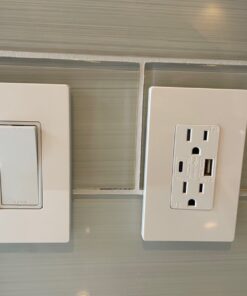 ENERLITES Screwless Decorator Wall Plates Child Safe Outlet Covers, Size 1-Gang 4.68" H x 2.93" L, Unbreakable Polycarbonate Thermoplastic, SI8831-W-10PCS, Glossy, White, 10 Count Standard Size 36 71XgQSb4ML