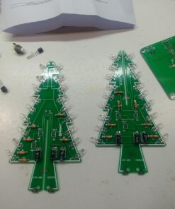 Christmas Tree Soldering Project, Icstation 3D Xmas Tree Soldering Kit with LED Flashing Lights Soldering Practice 7 Colors DIY Electronic Assemble Kit for Learning Teaching STEM Educational Multicolored 50 71Xgxij8jgL