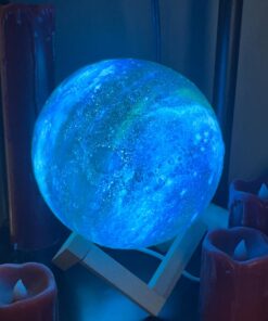 BRIGHTWORLD Moon Lamp Galaxy Lamp 5.9 inch 16 Colors LED 3D Moon Light, Remote & Touch Control Moon Night Light Gifts for Girls Boys Kids Women Birthday Wooden Base 35 71XhBg0k9hL