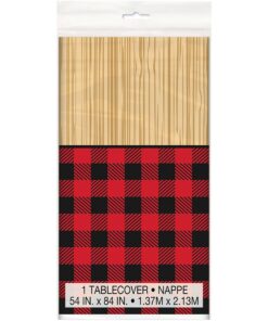 Unique Plaid Lumberjack Rectangular Plastic Table Cover, 54" x 84", Multicolor Plaid Table Cover 4 71XhrBkzd9L