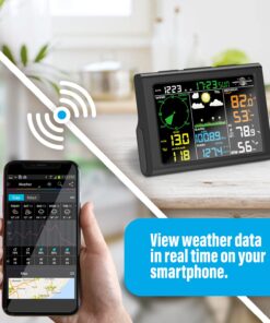 Sainlogic Professional WiFi Weather Station with Outdoor Sensor, Internet Wireless Weather Station with Rain Gauge, Weather Forecast, Wind Gauge, Wunderground, Black 36 71XiFhWxAML