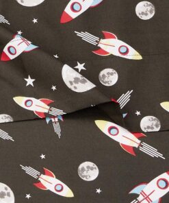 Amazon Basics 3 Piece Kid's Soft Easy-Wash Microfiber Sheet Set, Twin (Pack of 3), Space Grey Rockets Print Twin (Pack of 3) 10 71XiK4U9sYL