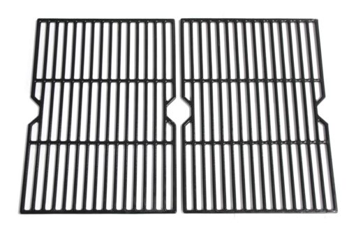 Hongso 18 1/4 Inch Porcelain Coated Cast Iron Grill Grate Cooking Grid Replacement for Charbroil 463268008, 80005665, CG-65P-CI, Thermos, Uniflame, Master Forge Gas Grill, g515-00b5-w1, PCF652