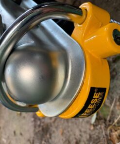 REESE Towpower 72783 Coupler Lock, Adjustable Storage Security, Heavy-Duty Steel, Yellow and Chrome 33 71Xk9cG9 xL