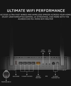 D-Link WiFi Router, AC2600 MU-MIMO Dual Band Gigabit 4K Streaming and Gaming with USB Ports, 4x4 Wireless Internet for Home (DIR-882-US), Black 27 71XlJAGtsFL