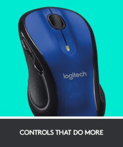 Logitech M510 Wireless Computer Mouse – Comfortable Shape with USB Unifying Receiver, with Back/Forward Buttons and Side-to-Side Scrolling, Blue Dark Blue 34 71XmUd5UT2L