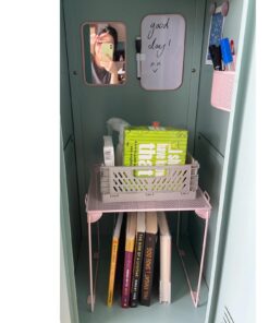 Svartur Pink Locker Accessories with Locker Shelf, Magnetic Mirror, Magnetic Pen Holder, Magnetic Small Whiteboard, Back to School Essentials Locker Decorations, 7 Piece Locker Organizer for Work 5 71XmZM8VDnL