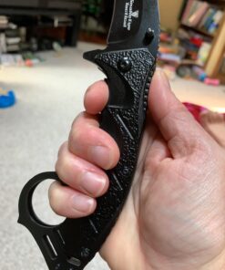 Snake Eye Tactical Everyday Carry Spring Assist Style Folding Pocket Knife EDC (Black) Black 31 71XmdAqi3NL