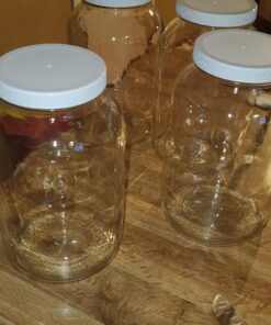Paksh Novelty 1-Gallon Glass Jar Wide Mouth with Airtight Plastic Lid - USDA Approved BPA-Free Dishwasher Safe Mason Jar for Fermenting, Kombucha, Kefir, Storing and Canning Uses, Clear (4 Pack) Plastic Lid, 4 Pack 44 71XmvuOBcyL