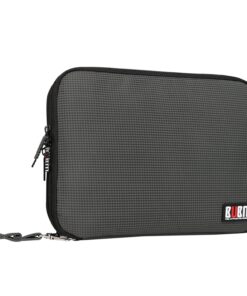 BUBM Double Layer Electronics Organizer, Travel Gadget Bag for Cables, Memory Cards, Flash Hard Drive and More, Fit for iPad or Tablet(up To 9.7")--Large, Gray Large,2-layer 20 71XnBjnhsAL
