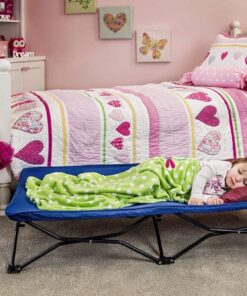 Regalo My Cot Portable Toddler Bed, Includes Fitted Sheet, Royal Blue , 48x24x9 Inch (Pack of 1) 29 71XnBmJKtkL