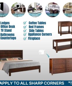 The Hamptons Baby Caring Corner Guards | Premium Clear Corner Protectors | Safety Furniture Bumpers | Long Lasting, Pre-Applied Gel Adhesive | Sharp Corner Cushion 34 71XnWJR4CvL