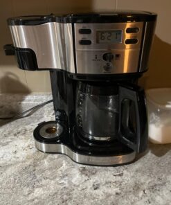 Hamilton Beach 2-Way 12 Cup Programmable Drip Coffee Maker & Single Serve Machine, Glass Carafe, Auto Pause and Pour, Black (49980R) 59 71XnoCTlTML