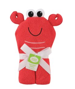 Luvable Friends Unisex Baby Cotton Animal Face Hooded Towel, Lobster, One Size 3 71XnrJGhwpL