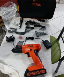 BLACK+DECKER 20V MAX* POWERCONNECT Cordless Drill Kit + 100 pc. Kit (BDC120VA100), Orange Drill Project Kit 38 71XoE8hMxhL