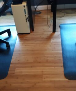 Office Rolling Chair Mat for Hardwood and Tile Floor, Black, Anti-Slip, Non-Curve, Chair Mat Best for Under the Computer Desk , 47 x 35 Rectangular Non-Toxic Plastic Protector, Not for Carpet 36 71Xok tlVBL