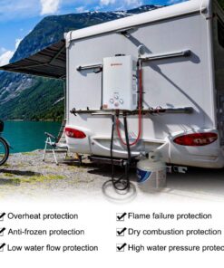 Portable Water Heater, Camplux BW211 Outdoor Tankless Gas Water Heaters, Propane Shower, 2.11 GPM, White 8L 12 71XoqNNy3 L