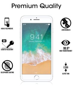 amFilm Screen Protector 4.7“ for Apple iPhone SE 3 SE2, iPhone 8, iPhone 7, iPhone 6S and iPhone 6 Tempered Glass, 2 Pack 47 71XpASQqV8L