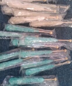Candy Envy Light Blue and White Rock Candy Crystal Sticks - 24 Indiv. Wrapped - Cotton Candy & Original Sugar Flavored 24 count 37 71XpSMyfx9L 2