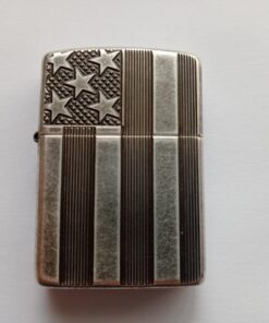 Zippo American Flag Lighters High Polish Chrome Space Design 66 71XpW9oynKL