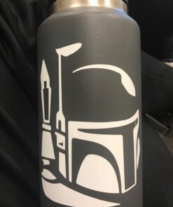 Boba Fett Helmet Sticker Decal Notebook Car Laptop 4" x 5" (White) 12 71XpkDpQbeL