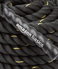Amazon Basics Battle Exercise Training Rope - 30/40/50 Foot Lengths, 1.5/2 Inch Widths 30 ft. x 1.5 in. 16 71XqHRAsL L