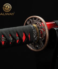 Auway 40" Orchid Tsuba Fully Handmade High Carbon Steel Full Tang Blade Real Japanese Katana Samurai Swords 13 71Xr5pv0iwL