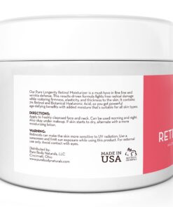 Pure Body Naturals Retinol Moisturizer, 1.7 Ounces - Moisturizing Retinol Cream for Face, Age Defying Eye Cream for Wrinkles and Lines with Hyaluronic Acid, Shea Butter, and Jojoba Oil 24 71XrAf6VRoL