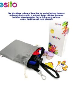 Alternative view of Yesito Chicken Harness Hen Size with 6-Foot Matching Belt, Comfortable, Breathable, Small Size, Suitable for Chicken, Duck or Goose Suitable for Weight About 2.3-3.8Pounds, Green (Small, Blue)