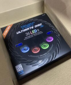 TOSY Flying Disc - 16 Million Color RGB or 36 or 360 LEDs, Extremely Bright, Smart Modes, Auto Light Up, Rechargeable, Cool Fun Christmas, Birthday & Camping Gift for Men/Boys/Teens/Kids, 175g frisbee Blue 36 Leds (Black Disc) 17 71XsKBGsyjL