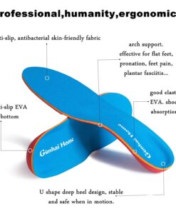 Orthotics Insoles/Inserts Arch Supports for Flat Feet/Plantar Fasciitis/Pronation/Feet Pain/Sports for Men and Women Shoes (127-BLUE, US Men(4-4.5)-Women(6-6.5)-9.06"-230MM) 127-blue 10 71XtibdBmqL